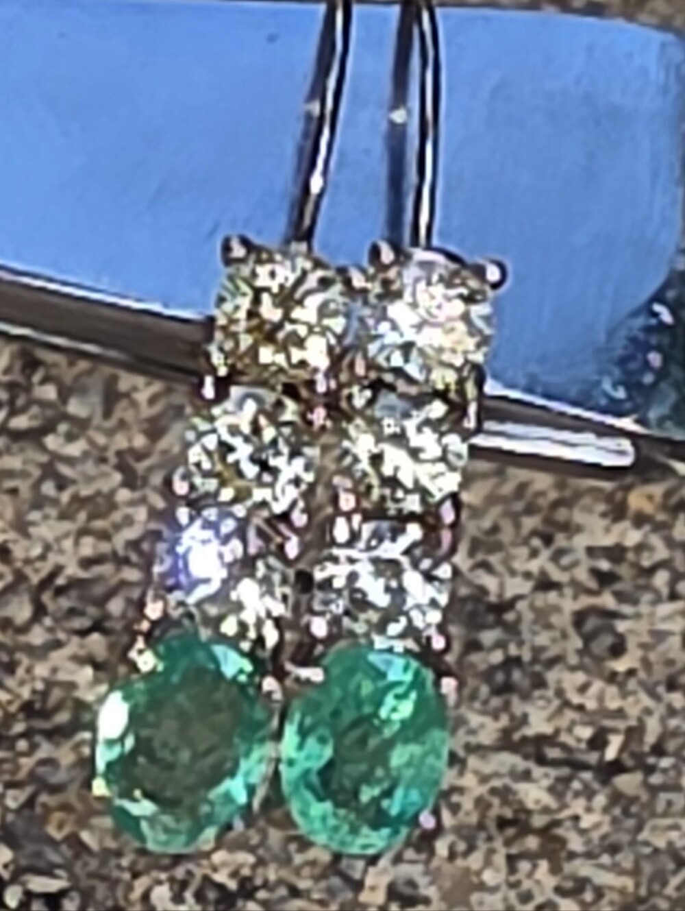 Emerald And Diamond Earrings